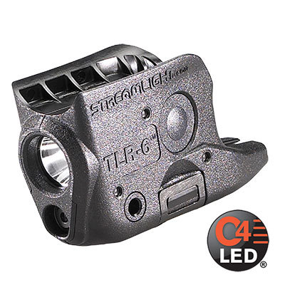Svítilna a laser Streamlight TLR-6 na GLOCK 42/43, 100 lm, červený laser, černá
