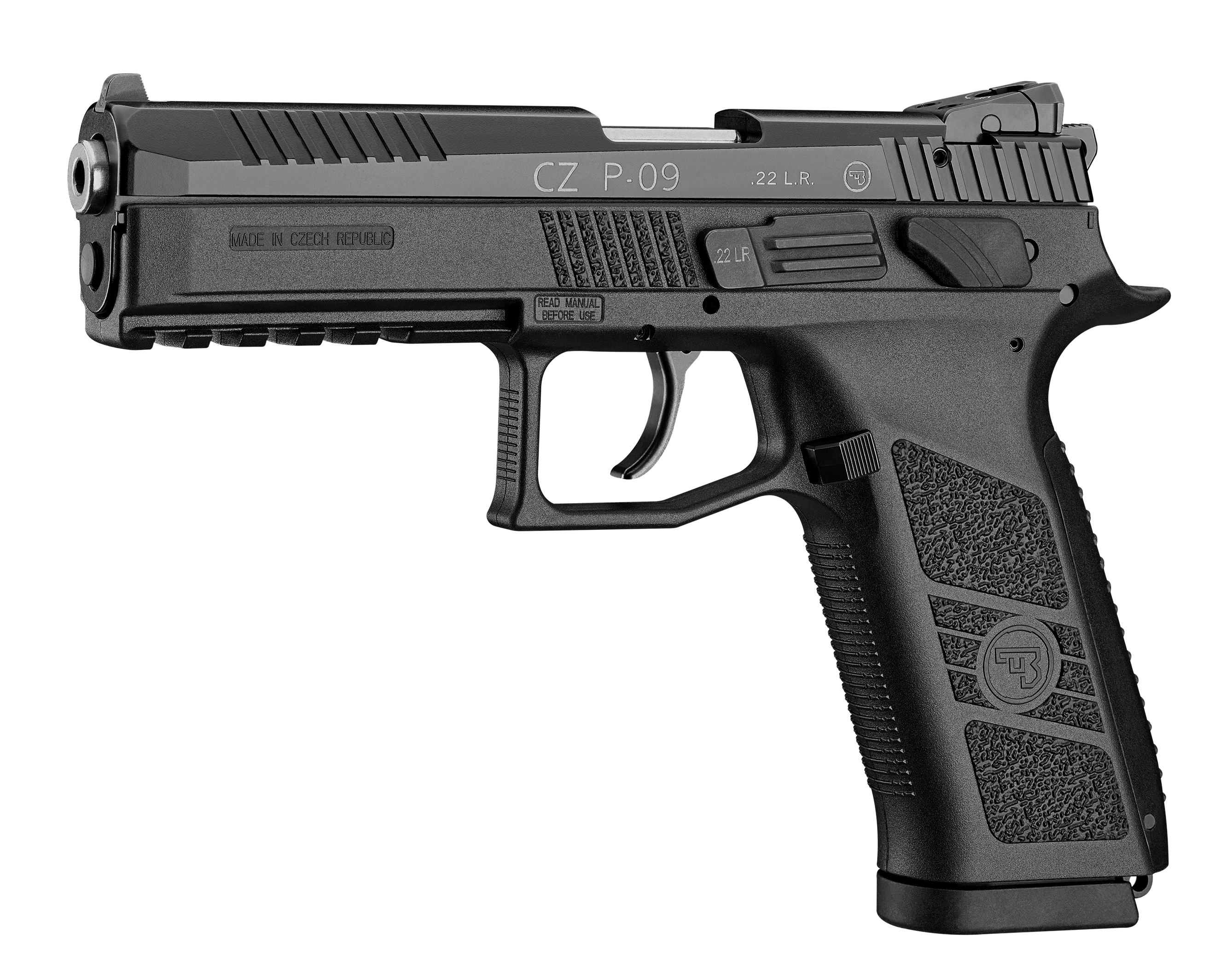 Samonabíjecí malorážková pistole CZ P-09 Kadet, .22 LR, černá barva, 10 ran