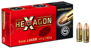 Pistolový náboj Geco 9 mm Luger Hexagon 8 g / 124 grs