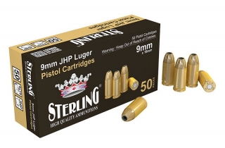 Pistolový náboj Sterling 9 mm Luger JHP 8 g / 124 grs 50 ks